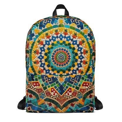 Stylish Medium Size Backpack: Moroccan Mosaic Design