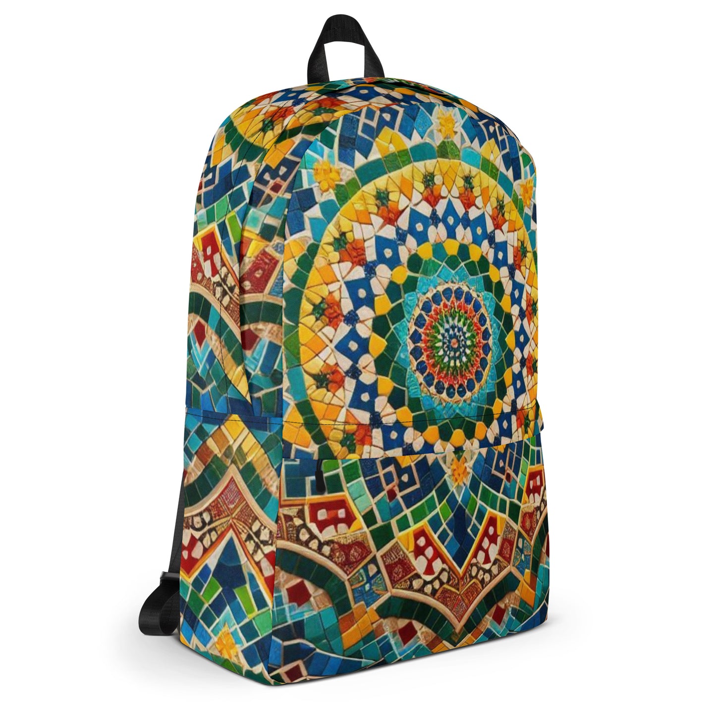 Stylish Medium Size Backpack: Moroccan Mosaic Design