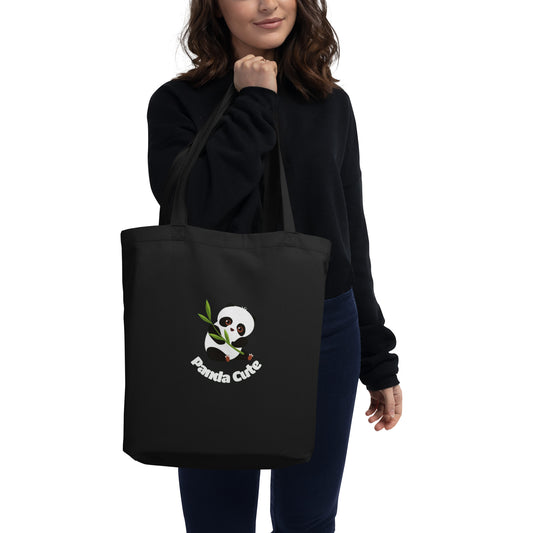 Panda Cute Organic Cotton Tote Bag