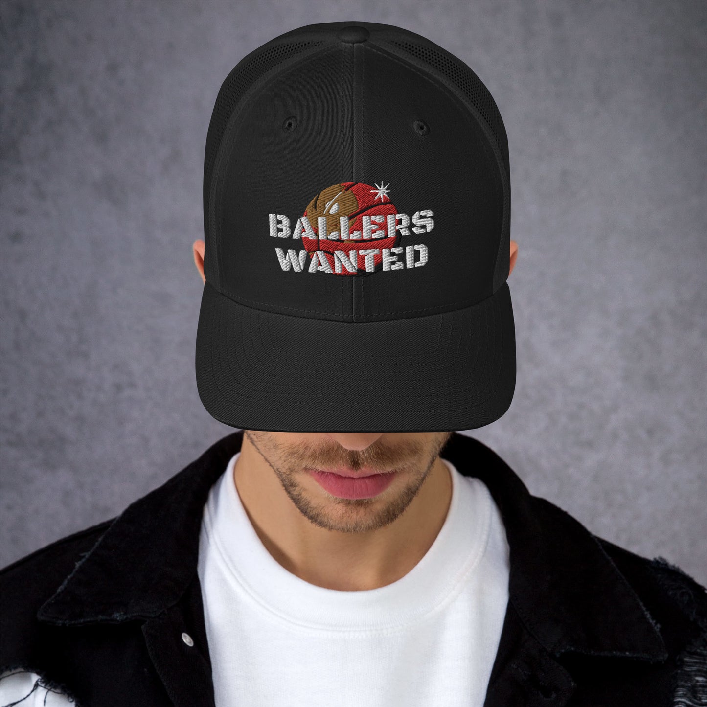 Unisex Ballers Wanted Mesh Back Cap