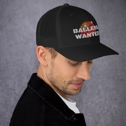 Unisex Ballers Wanted Mesh Back Cap