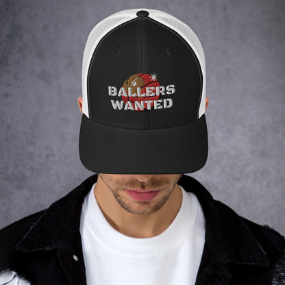 Unisex Ballers Wanted Mesh Back Cap