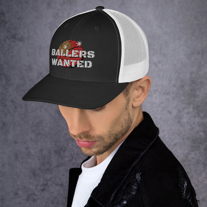 Unisex Ballers Wanted Mesh Back Cap