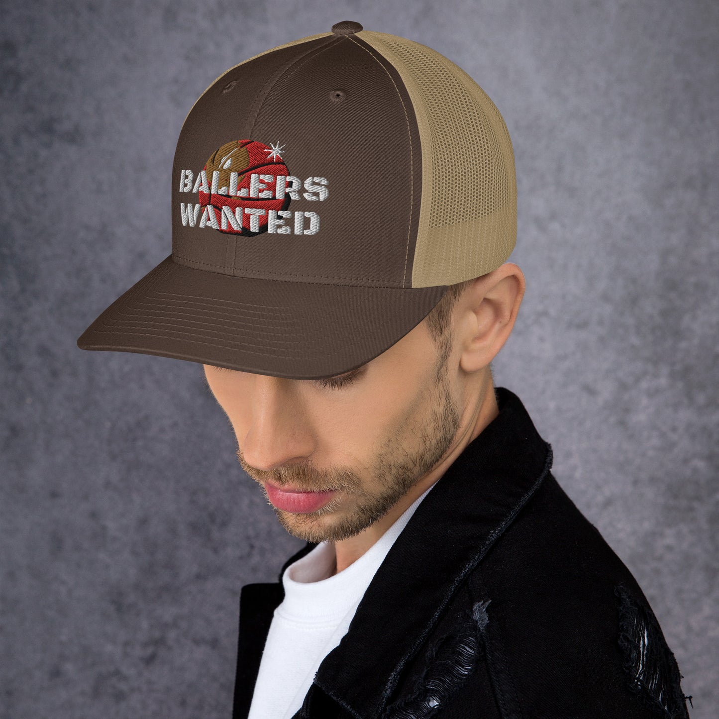 Unisex Ballers Wanted Mesh Back Cap