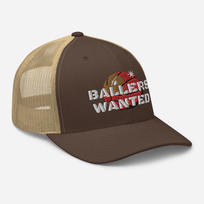 Unisex Ballers Wanted Mesh Back Cap