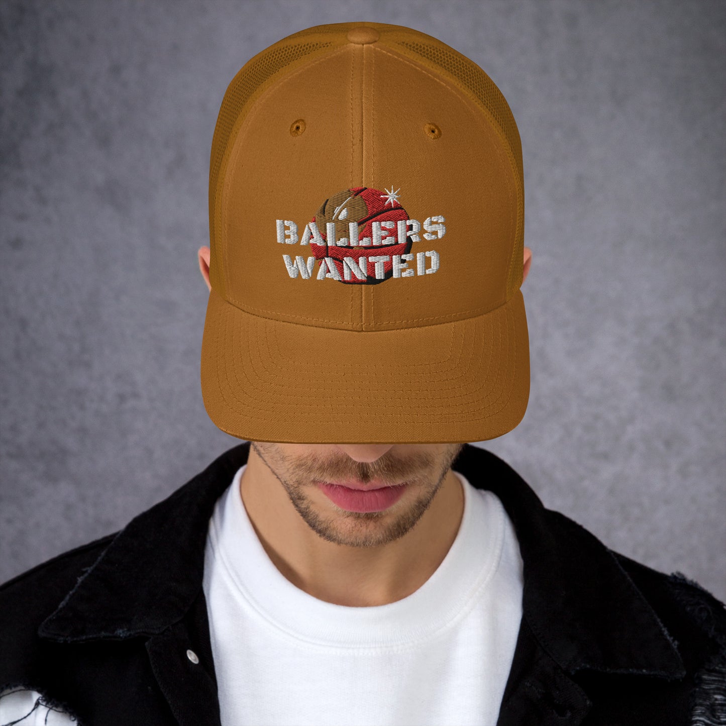 Unisex Ballers Wanted Mesh Back Cap