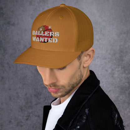 Unisex Ballers Wanted Mesh Back Cap