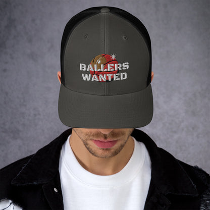 Unisex Ballers Wanted Mesh Back Cap