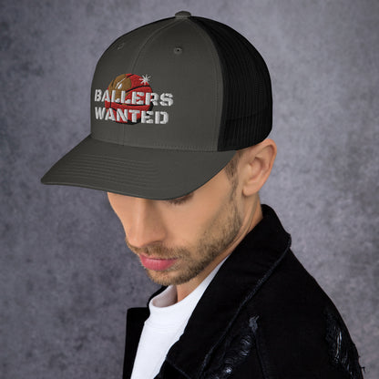 Unisex Ballers Wanted Mesh Back Cap