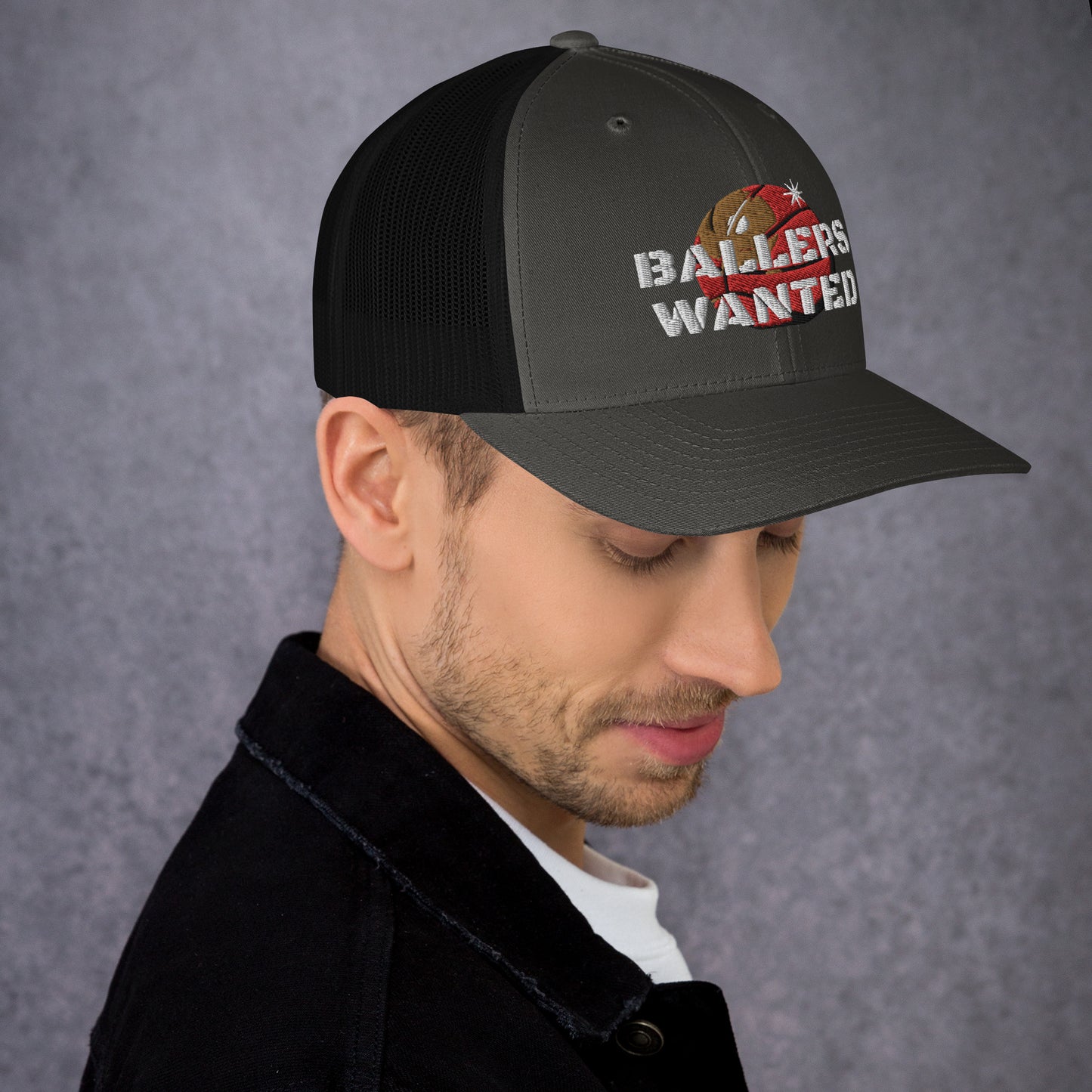 Unisex Ballers Wanted Mesh Back Cap