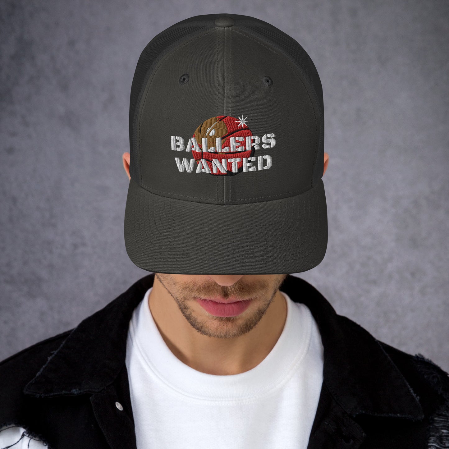 Unisex Ballers Wanted Mesh Back Cap