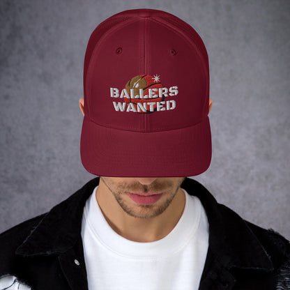 Unisex Ballers Wanted Mesh Back Cap