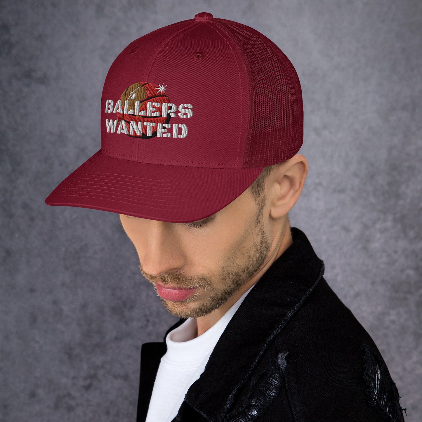 Unisex Ballers Wanted Mesh Back Cap