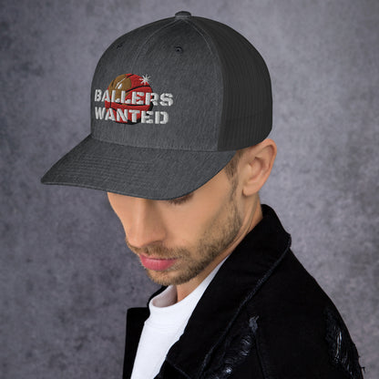 Unisex Ballers Wanted Mesh Back Cap