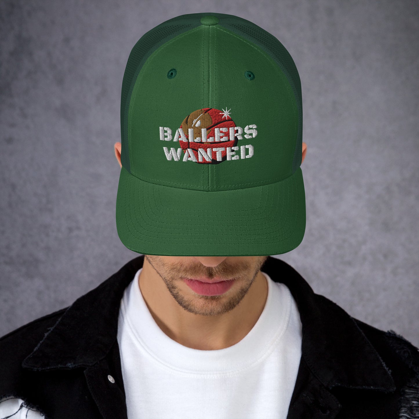 Unisex Ballers Wanted Mesh Back Cap