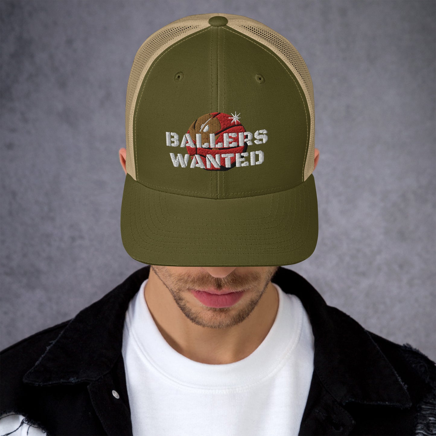 Unisex Ballers Wanted Mesh Back Cap