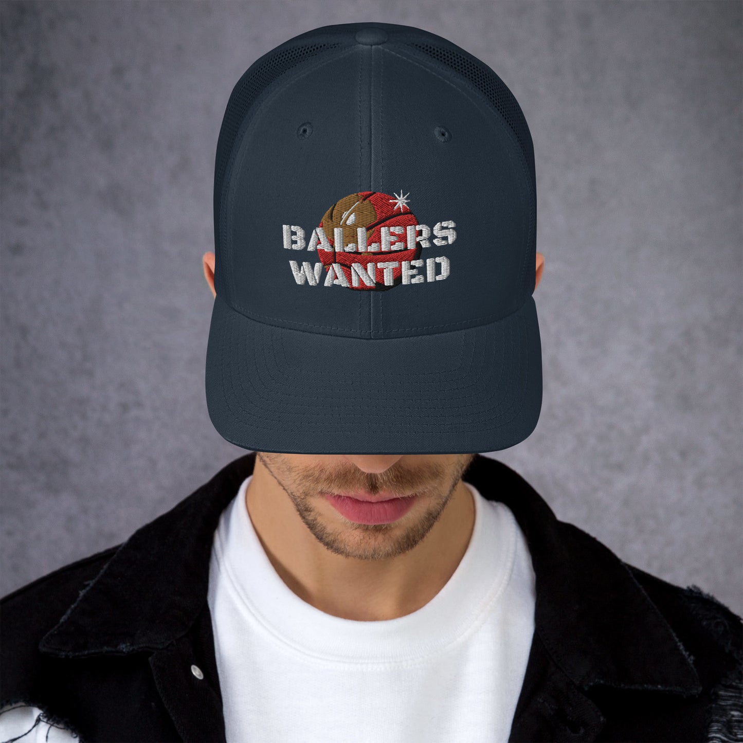 Unisex Ballers Wanted Mesh Back Cap