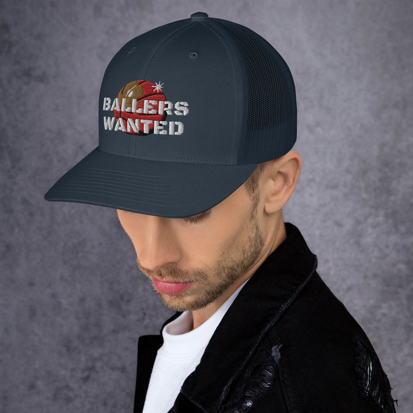 Unisex Ballers Wanted Mesh Back Cap