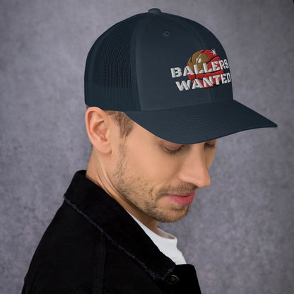 Unisex Ballers Wanted Mesh Back Cap