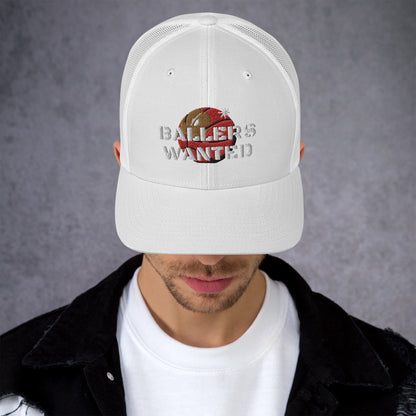 Unisex Ballers Wanted Mesh Back Cap