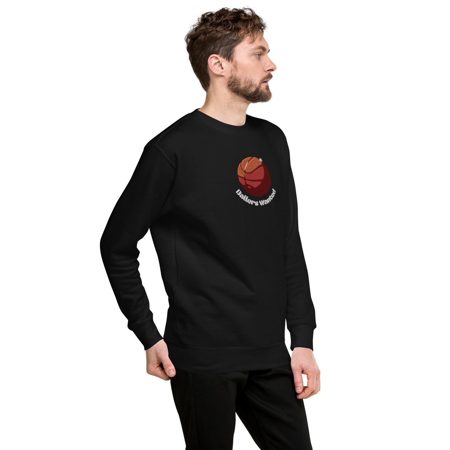 Unisex Premium Basketball Lovers Embroidered Sweatshirt