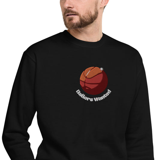 Unisex Premium Basketball Lovers Embroidered Sweatshirt