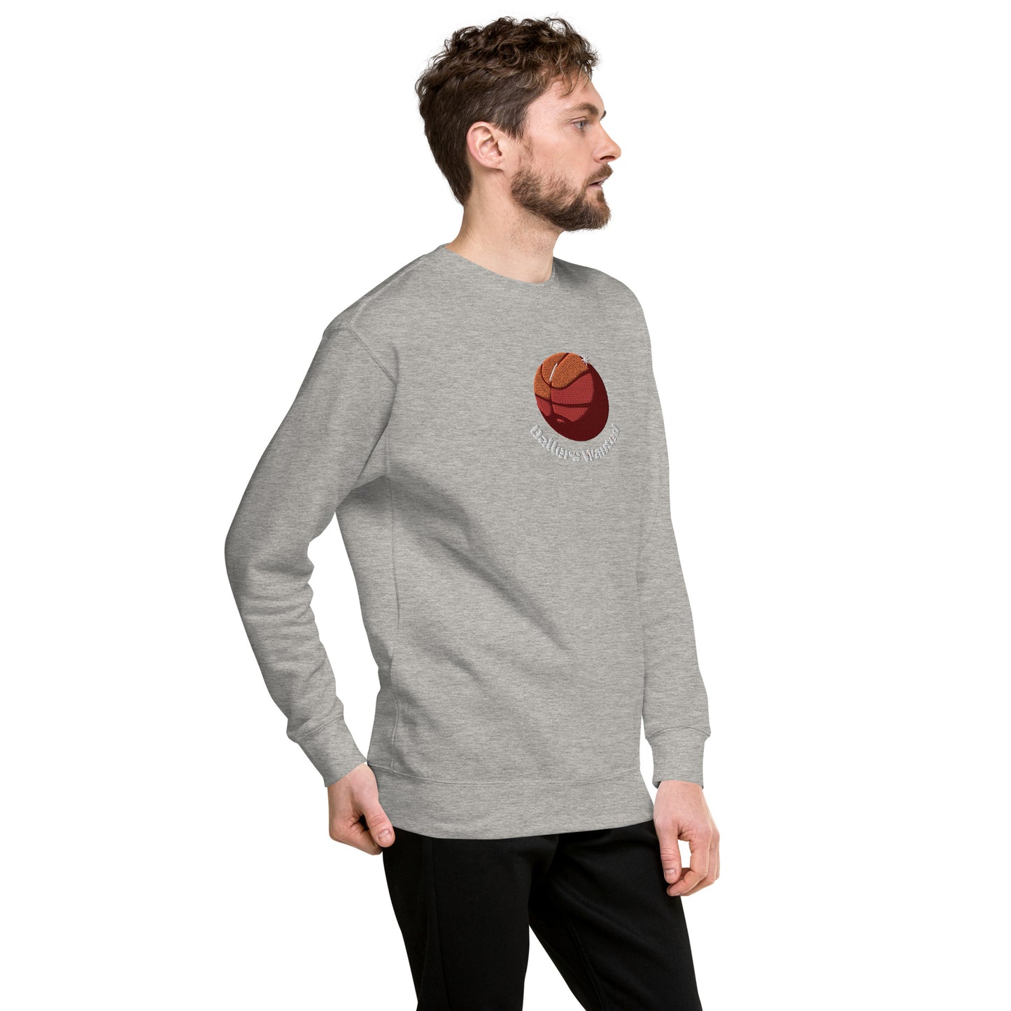 Unisex Premium Basketball Lovers Embroidered Sweatshirt