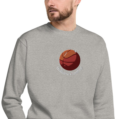 Unisex Premium Basketball Lovers Embroidered Sweatshirt