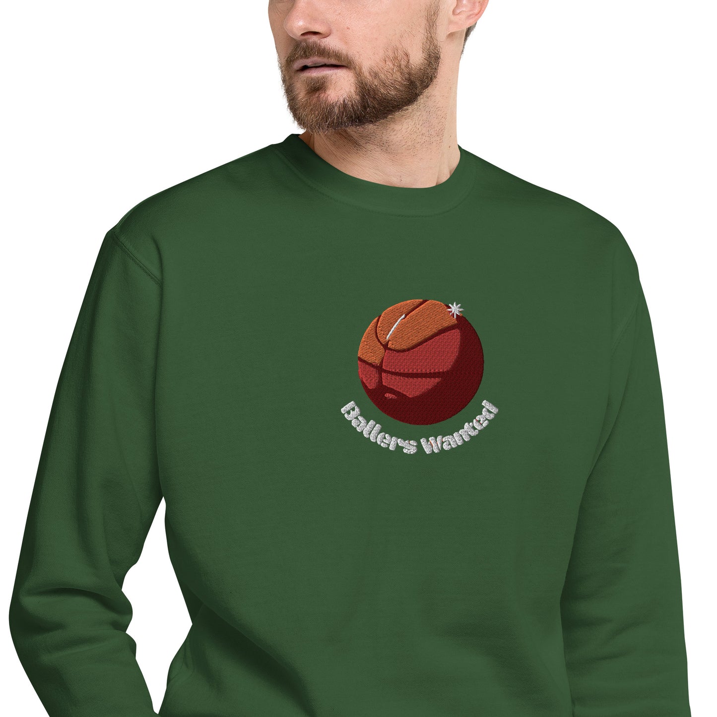 Unisex Premium Basketball Lovers Embroidered Sweatshirt