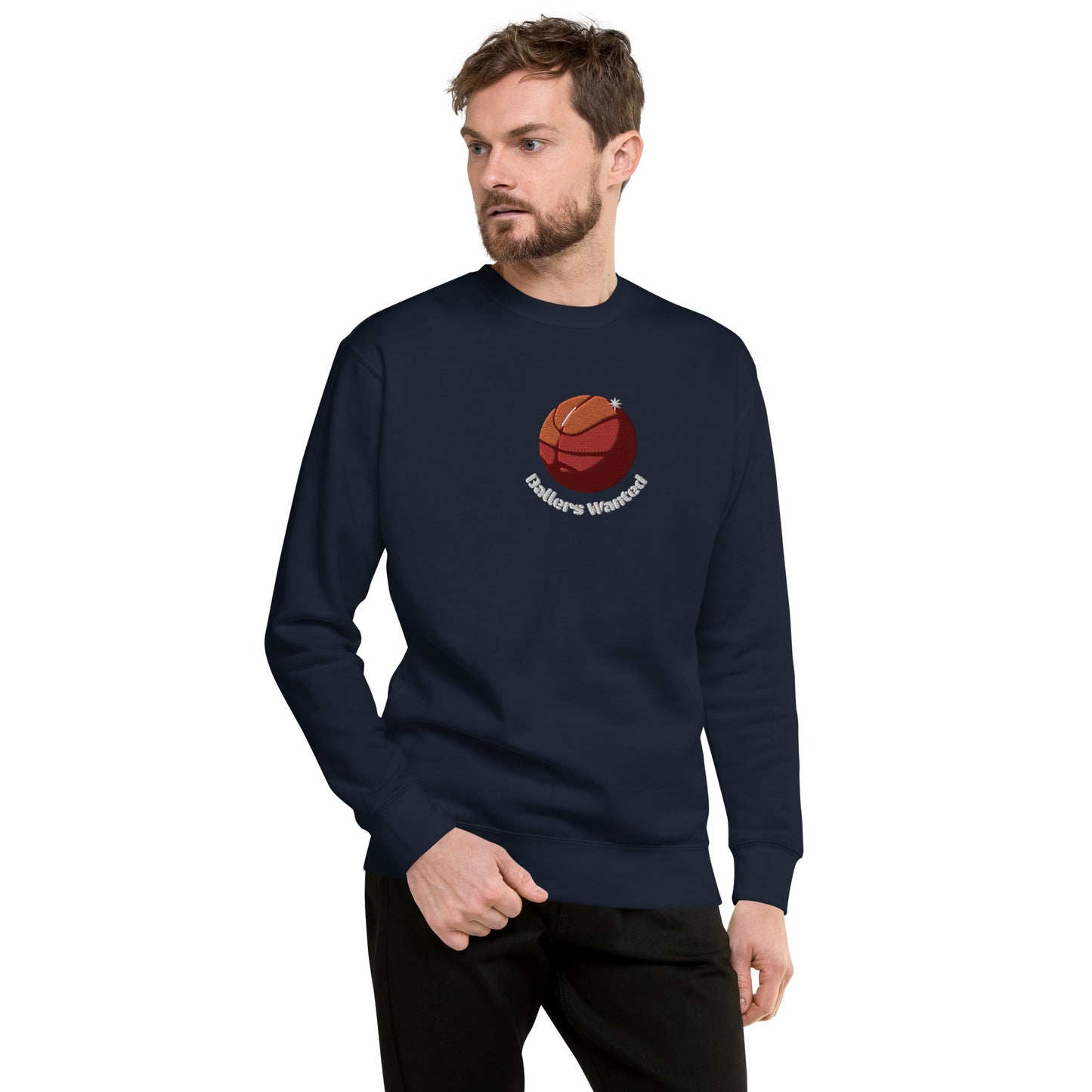 Unisex Premium Basketball Lovers Embroidered Sweatshirt