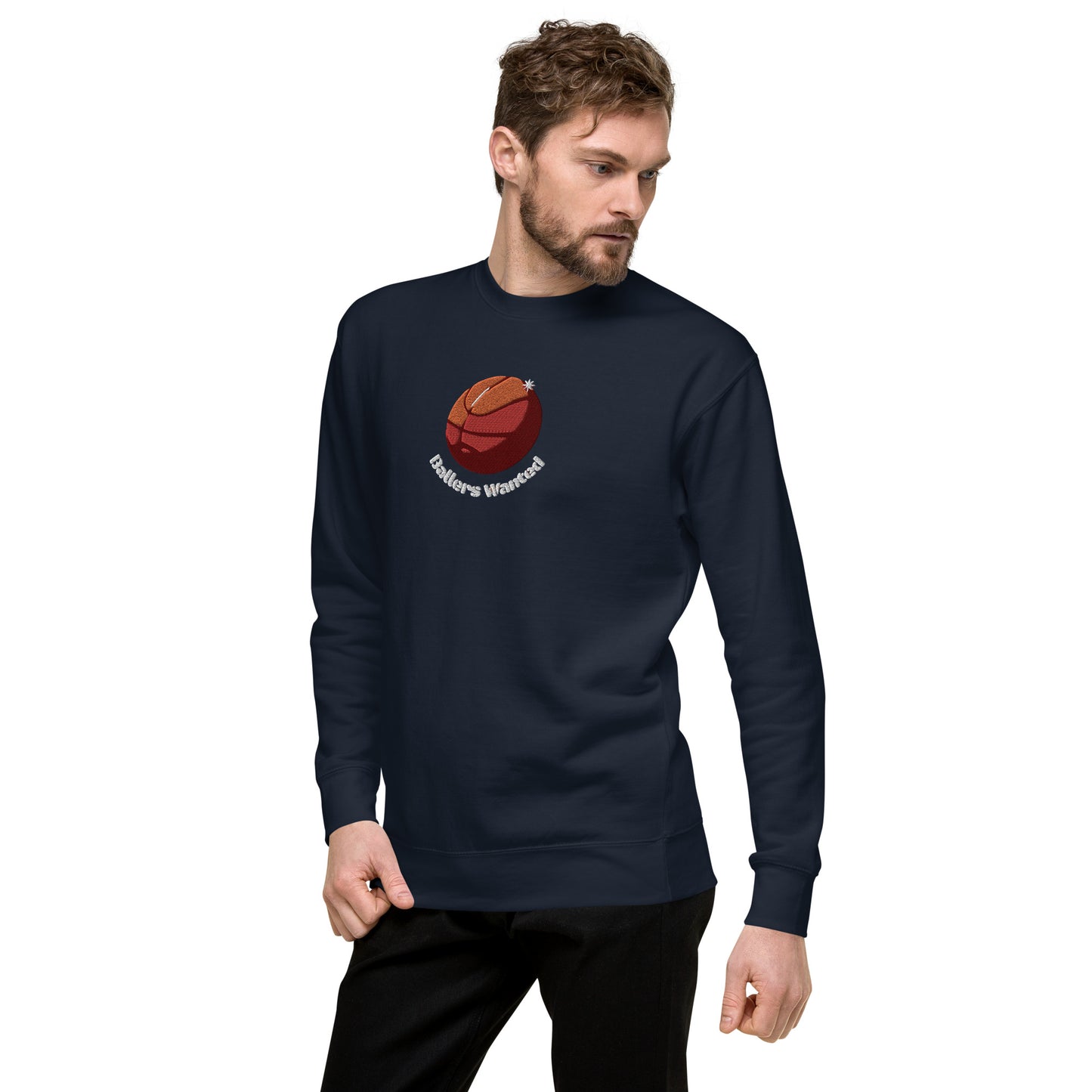 Unisex Premium Basketball Lovers Embroidered Sweatshirt