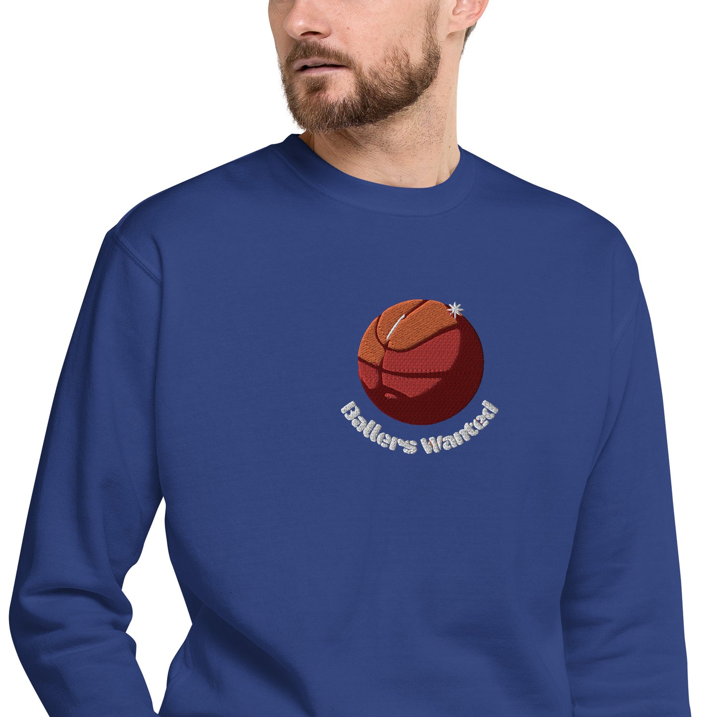 Unisex Premium Basketball Lovers Embroidered Sweatshirt